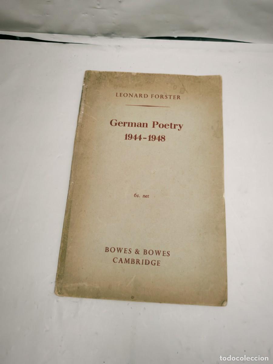 Second hand books: Leonard Forster: GERMAN POETRY 1944-1948 (First edition, Cambridge 1949)