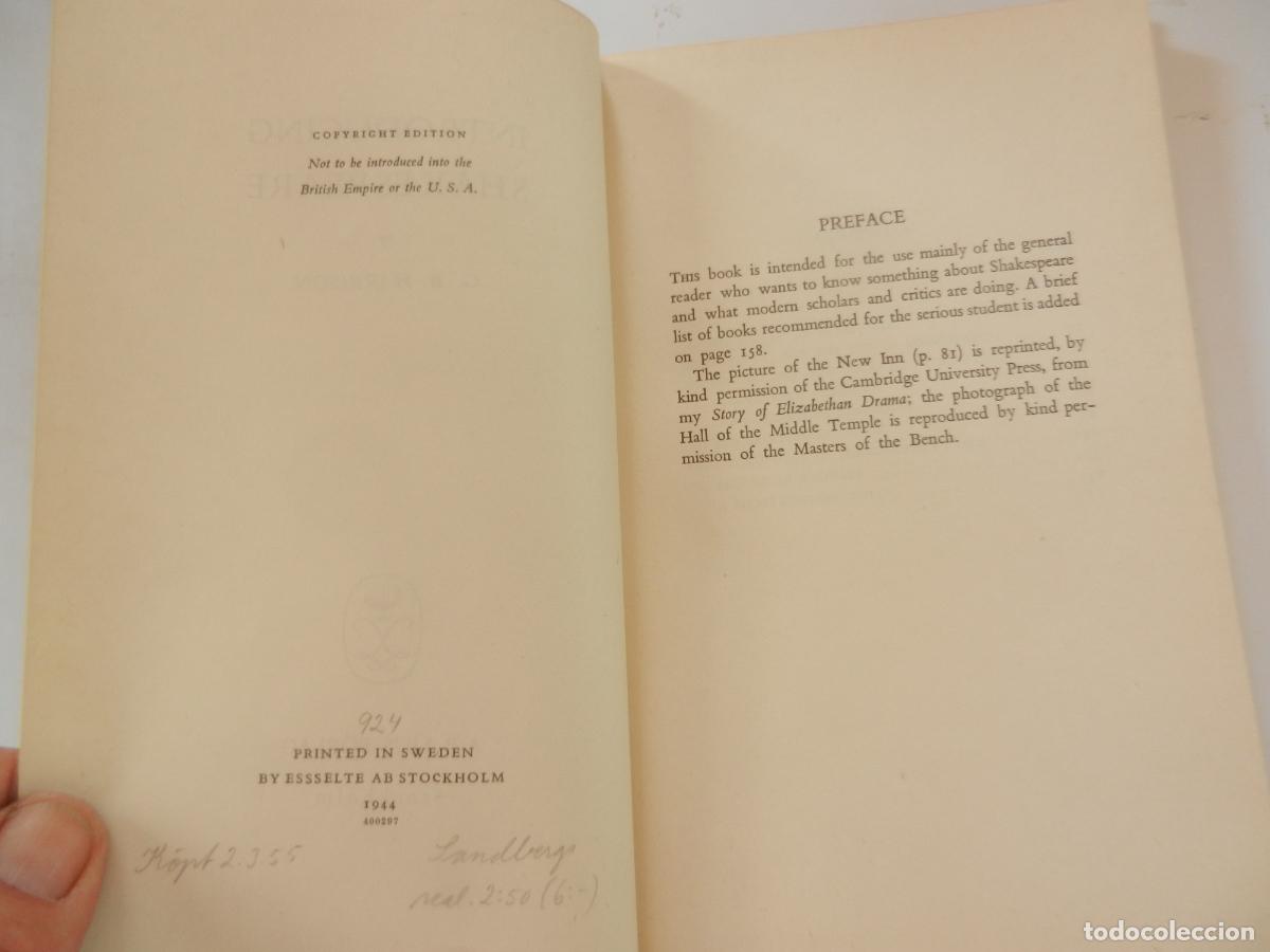 Libros de segunda mano: INTRODUCING SHAKESPEARE- G.B HARRISON - LJUS - 1944 - Foto 3