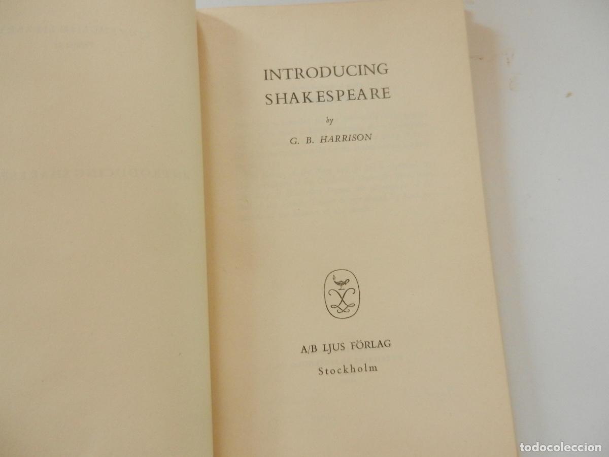 Libros de segunda mano: INTRODUCING SHAKESPEARE- G.B HARRISON - LJUS - 1944 - Foto 1