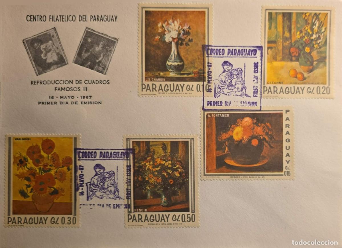 Libros de segunda mano: TS) 1967 PARAGUAY, FDC,WITH REPRODUCTIONS OF FAMOUS STILL LIFE AND FLORAL PAINTINGS,XF.
