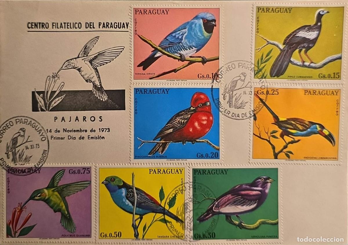 Libros de segunda mano: TS) 1973 PARAGUAY, FDC,WITH THE NATIVE BIRDS STAMPS,XF.