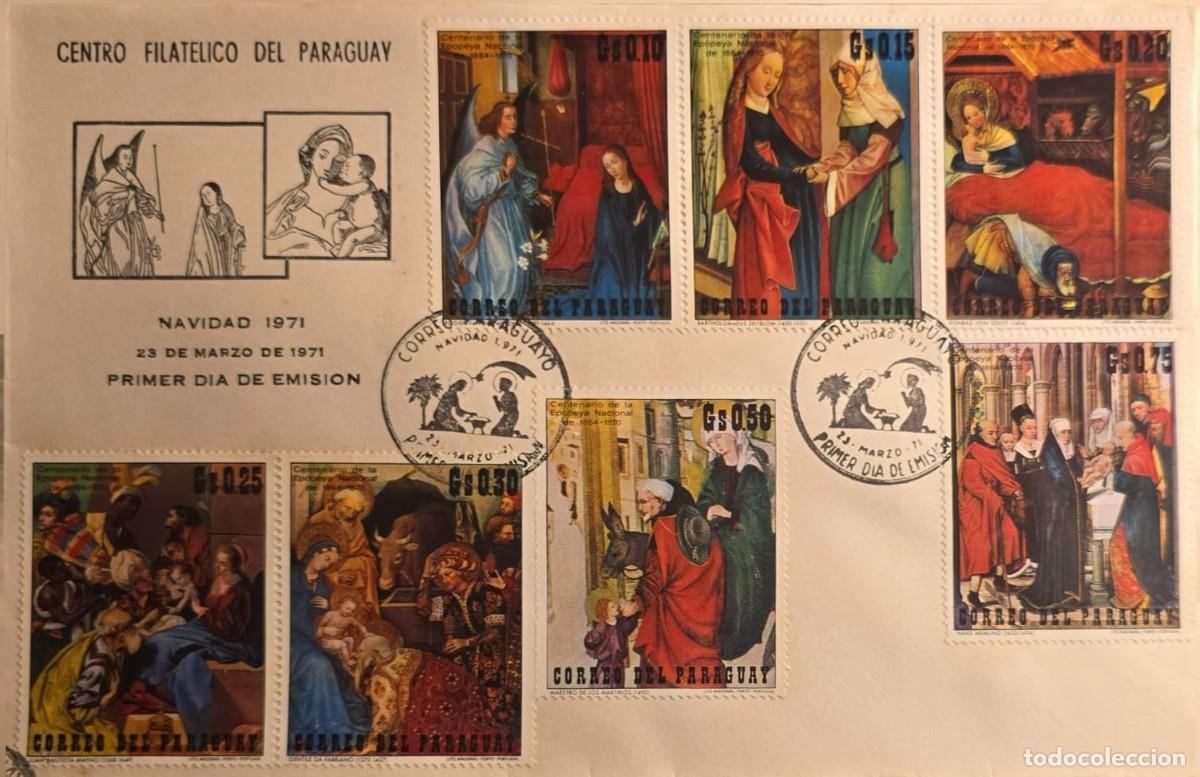 Libros de segunda mano: TS) 1971 PARAGUAY, FDC,FAMOUS PAINTINGS WITH CHRISTMAS AND RELIGIOUS THEMES STAMPS,VF.