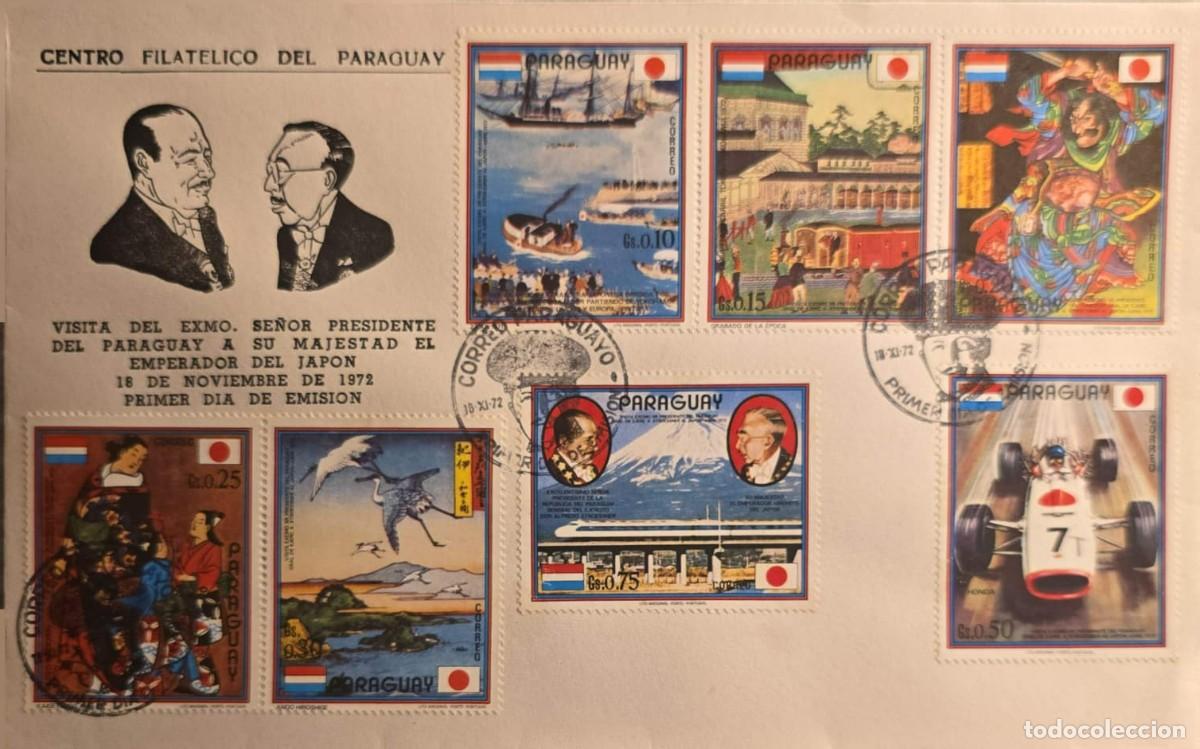 Libros de segunda mano: TS) 1972 PARAGUAY, FDC,WITH THE OFFICIAL VISIT OF PARAGUAYAN PRESIDENT ALFREDO STROESSNER TO HIS MAJ
