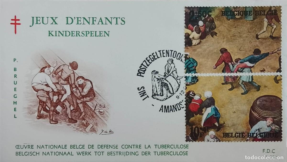Libros de segunda mano: TS) 1967 BELGIUM, FDC,PAINTING CHILDREN GAMES BY PIETER BRUEGEL THE ELDER,XF.