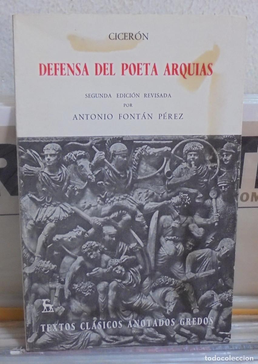 Libros de segunda mano: Defensa del poeta Arquias. Cicer&oacute;n. Texto en lat&iacute;n