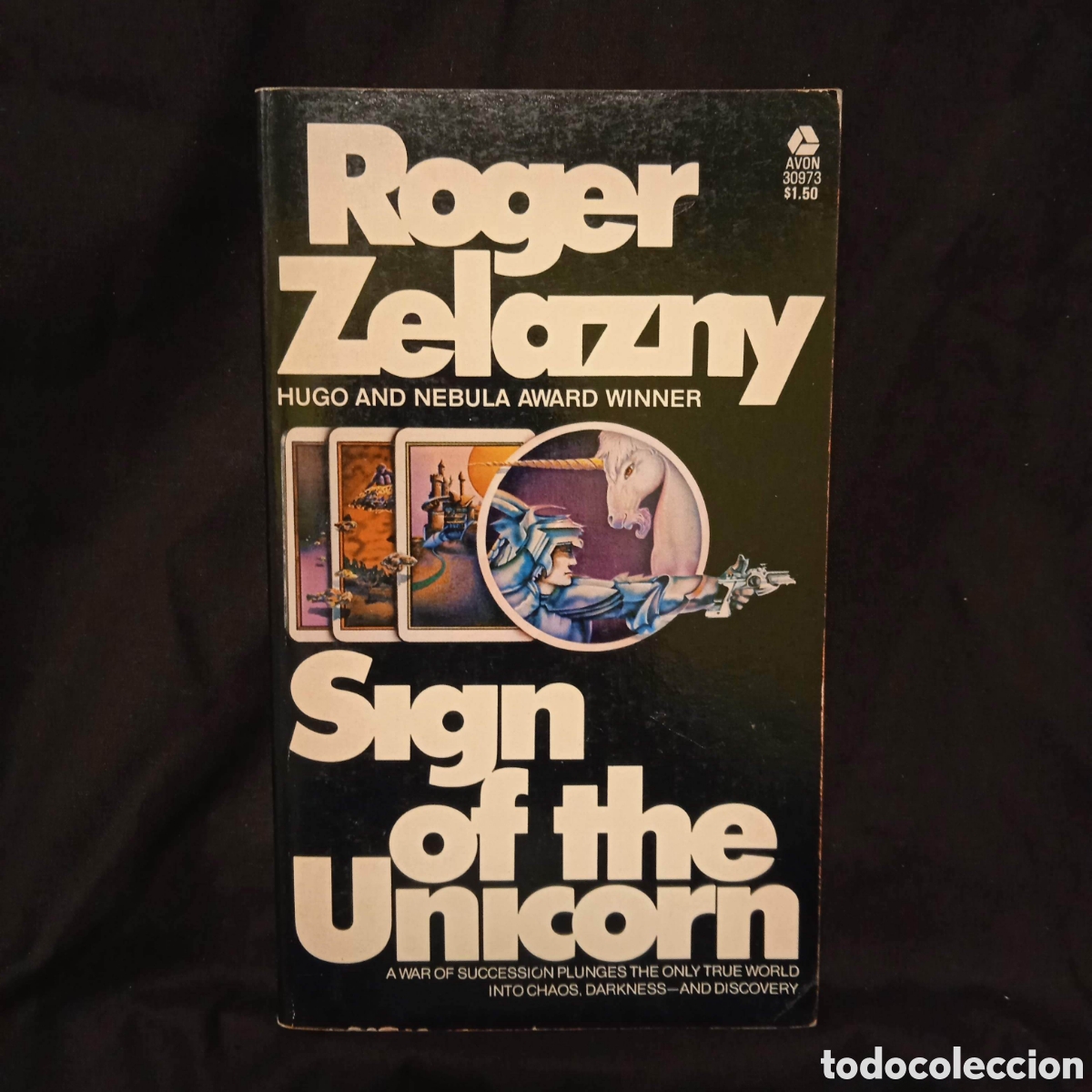 Libros de segunda mano: SIGN OF THE UNICORN - ROGER ZELAZNY - AVON 1976 #VINTAGESF