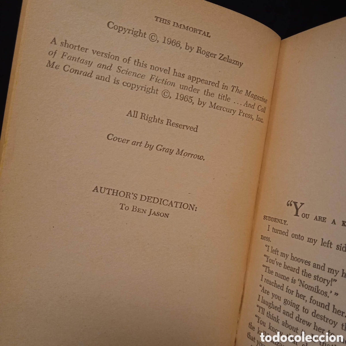 Libros de segunda mano: THIS IMMORTAL - ACE 1966 #VINTAGESF - Foto 3