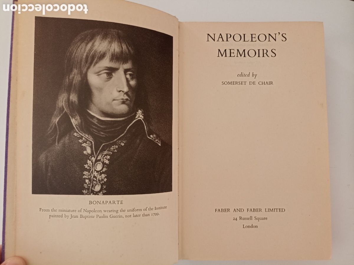 Libros de segunda mano: LIBRO EN INGL&Eacute;S Somerset de Chair (ed.) - Napoleon's Memoirs (Faber & Faber, 1948)