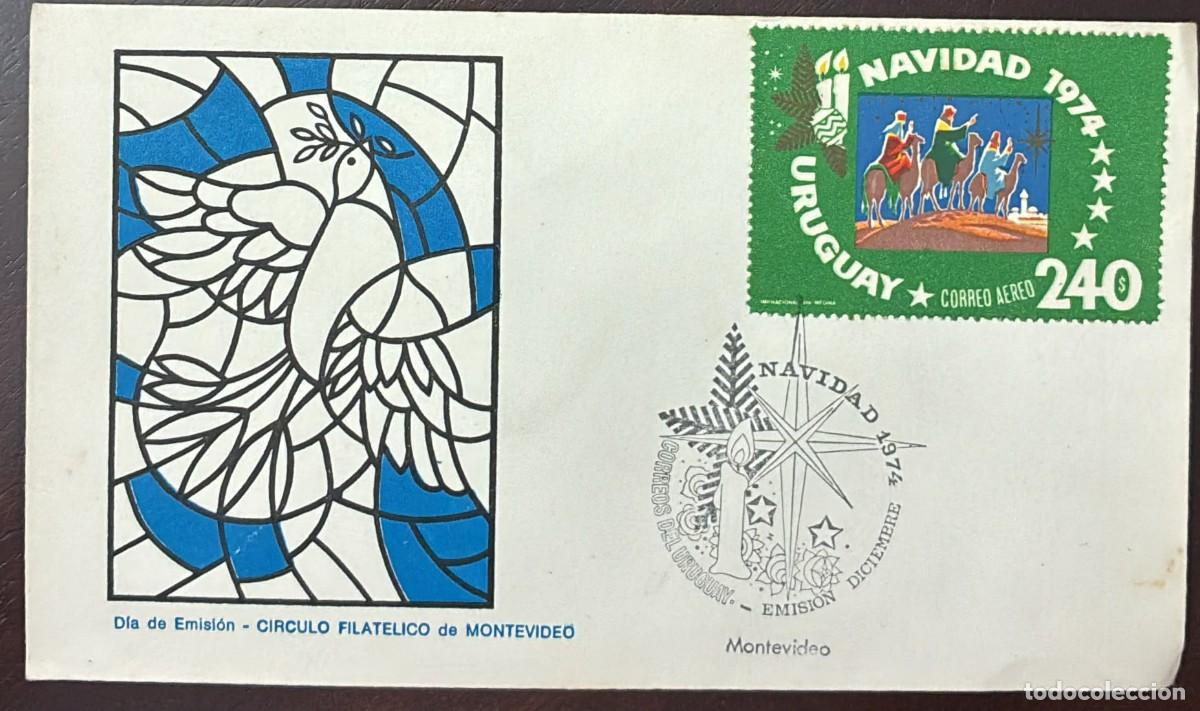 Libros de segunda mano: TS) 1974 URUGUAY, FDC, AIRMAIL,PHILATELY CIRCLE OF MONTEVIDEO,CHRISTMAS ISSUE,VF.