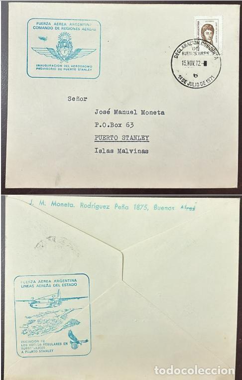 Libros de segunda mano: TS) 1972 ARGENTINA,THE INAUGURATION OF THE TEMPORARY AIRFIELD AT PORT STANLEY,WITH GENERAL JOSE DE S
