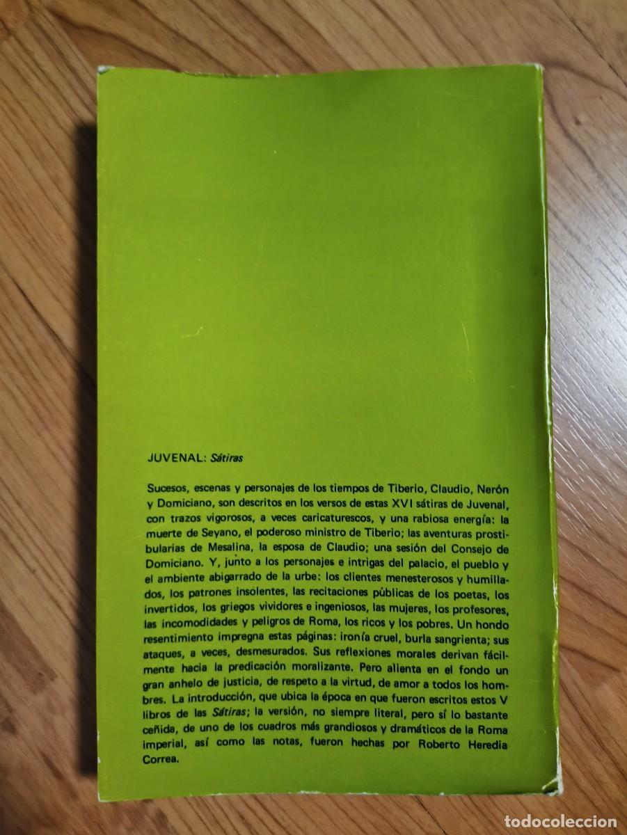 Libros de segunda mano: S&aacute;tiras de D&eacute;cimo Junio Juvenal, colecci&oacute;n biling&uuml;e (lat&iacute;n-esp - Foto 2