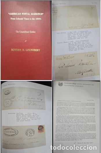 Second hand books: MI) BOOK TITLED AMERICAN POSTAL MARKINGS: FROM COLONIAL TIMES TO THE 1850'S &mdash; THE UNEXHIBITED EXHIBI