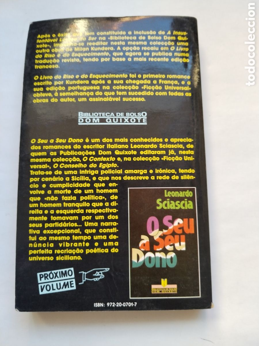 Libros de segunda mano: O LIBRO DO RISO E DO ESQUECIMENTO/MIL&Aacute;N KUNDERA - Foto 3