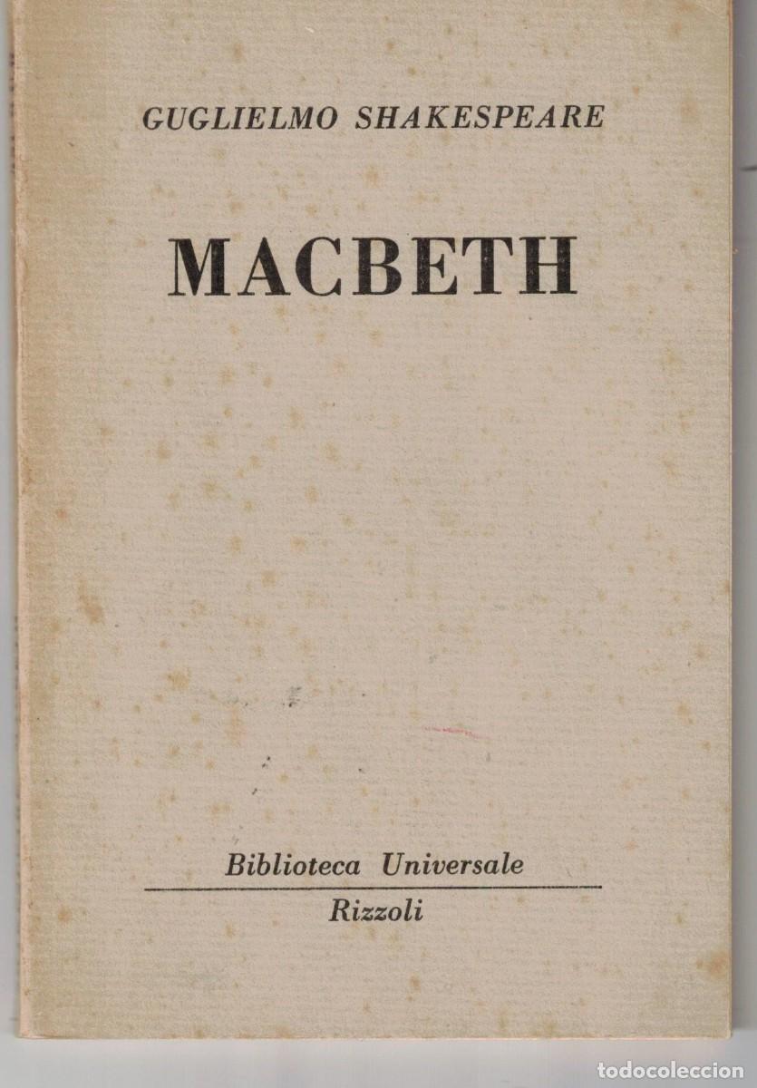Libros de segunda mano: :::: SB20 - MACBETH - GUGLIELMO SHAKESPEARE - ITALIANO