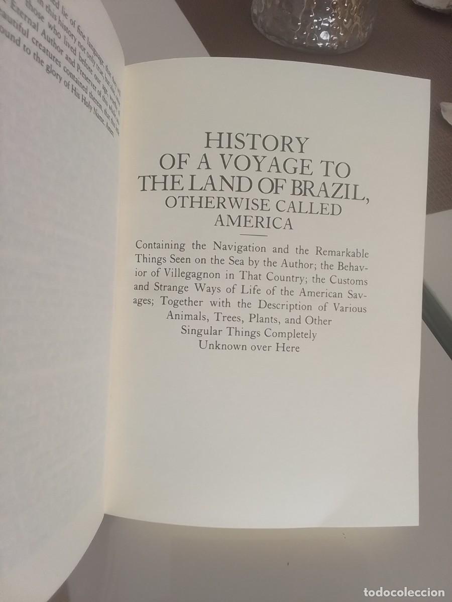 Libros de segunda mano: Jean de L&eacute;ry - History of a Voyage to the Land of Brazil. Cr&oacute;nica de Indias descubrimiento Am&eacute;rica