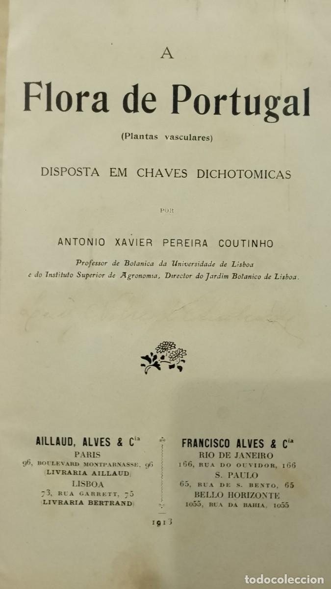 Libros de segunda mano: A Flora de Portugal 1913 Ant&oacute;nio Xavier Pereira Coutinho