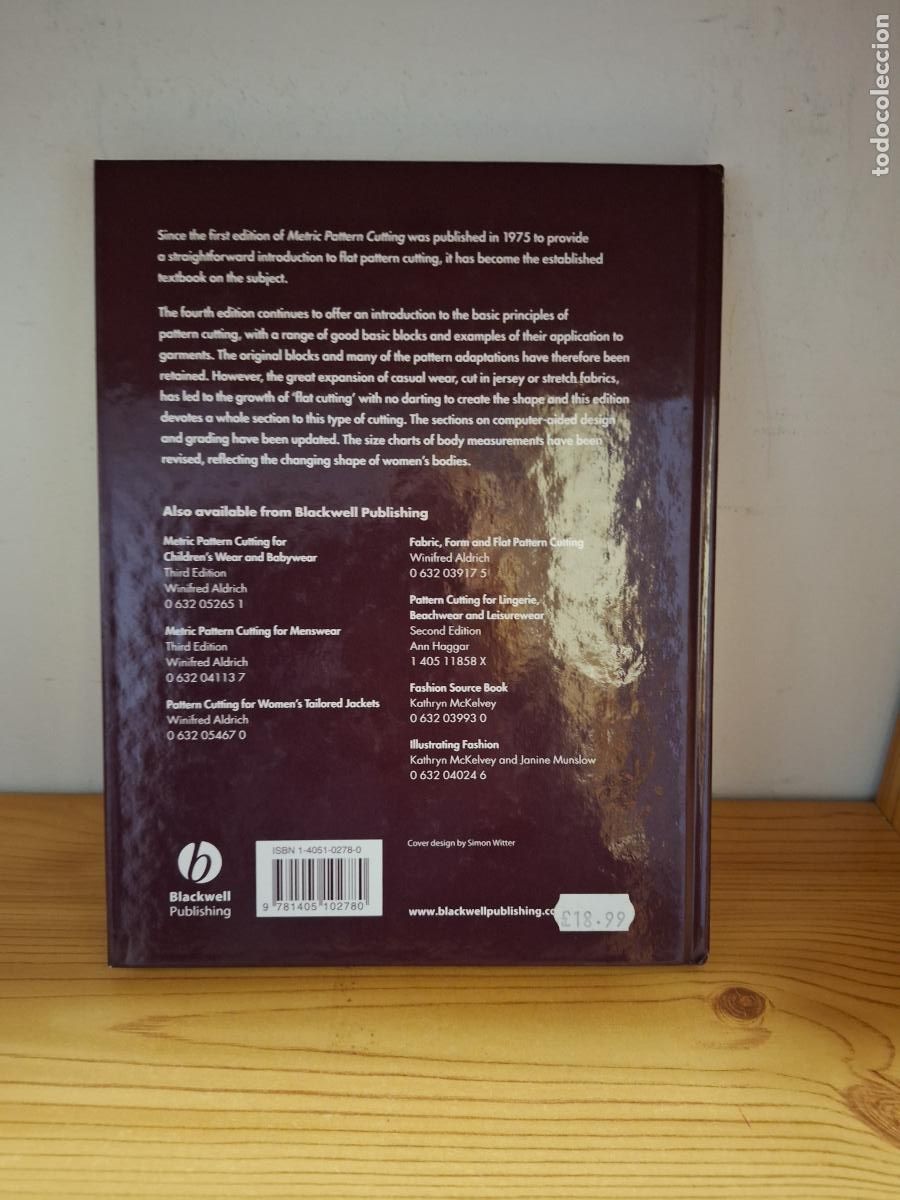 Libros de segunda mano: Metric Pattern Cutting - Winifred Aldrich - Foto 2