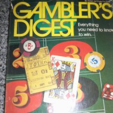 Libros de segunda mano: GAMBLER'S DIGEST - EVERYTHING YOU NEED TO KNOW TO WIN, POR CLEMENT MCQUAID - USA - 1971 - RARO. Lote 47028147