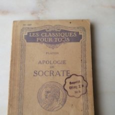 Libros de segunda mano: LIBRO EN FRANCÉS / PLATÓN APOLOGIES DE SOCRATE /. Lote 215714958