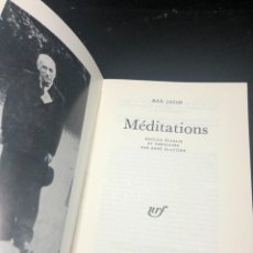 Libros de segunda mano: MEDITATIONS. MAX JACOB. GALLIMARD 1972 1ª EDICIÓN, EN FRANCÉS. BUEN ESTADO. Lote 266164373