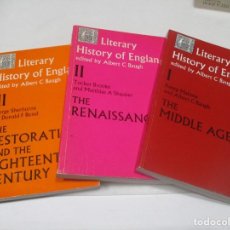 Libros de segunda mano: VV.AA LITERARY HISTORY OF ENGLAND (3 TOMOS) W9102. Lote 286615688