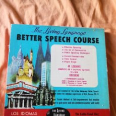 Libros de segunda mano: THE LIVING LANGUAGE BETTER SPEECH COURSE CURSO DE INGLÉS CON DISCOS DE VINILO 1967. Lote 287114973
