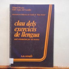 Libros de segunda mano: CLAU DELS EXERCICIS DE LLENGUA. MIQUEL DESCLOT. S.A. CASALS EDICIONS.. Lote 401222824