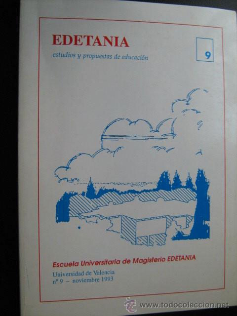 Second hand books: EDETANIA, ESTUDIOS Y PROPUESTAS DE EDUCACI&Oacute;N 1993