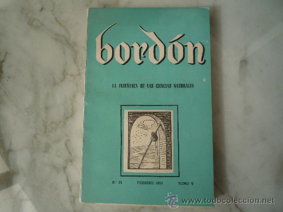 Libros de segunda mano: Antigua revista de Pedagog&iacute;a de la Posguerra. BORD&Oacute;N La Ense&ntilde;anza de las Ciencias Naturales. 1953