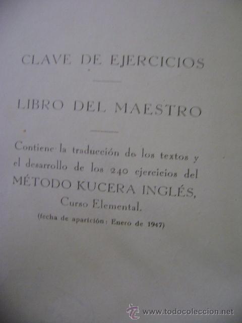 Libros de segunda mano: M&eacute;todo Kucera de ingl&eacute;s. 1947 - Foto 2