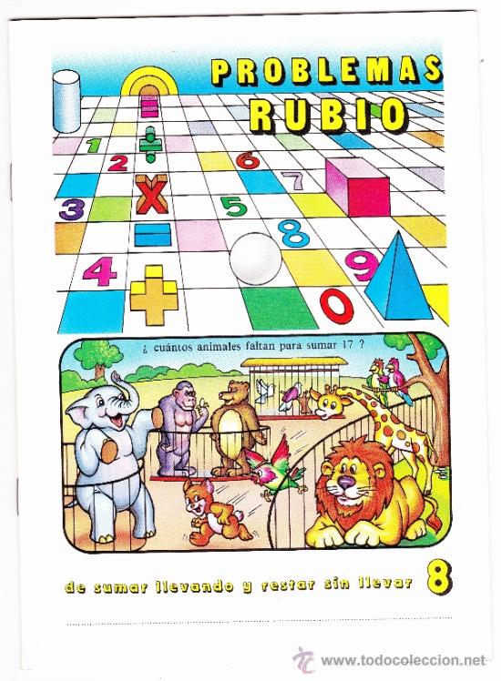 Libros de segunda mano: CUADERNO DE PROBLEMAS RUBIO - SUMAR LLEVANDO Y RESTAR SIN LLEVAR - N&ordm; 8 - Foto 1