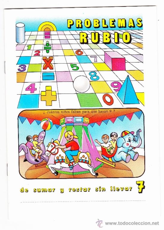 Libros de segunda mano: CUADERNO DE PROBLEMAS RUBIO - SUMAR Y RESTAR SIN LLEVAR - N&ordm; 7 - Foto 1