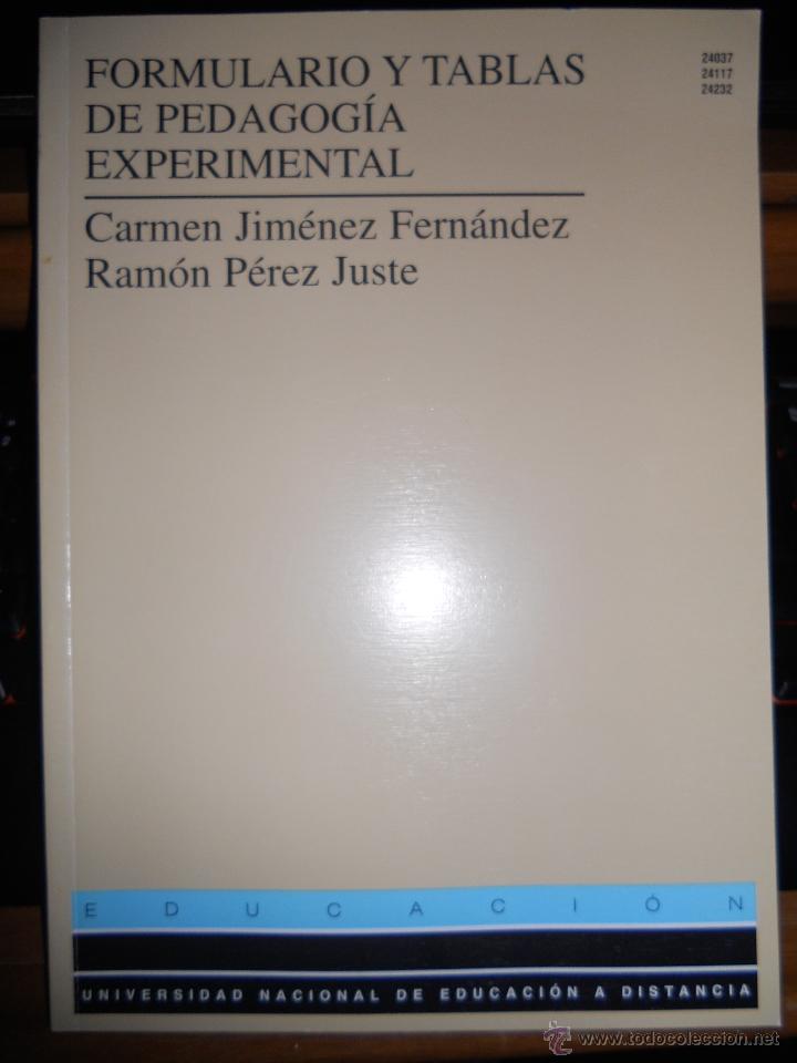 Libros de segunda mano: FORMULARIO Y TABLAS DE PEDAGOG&Iacute;A EXPERIMENTAL. Unidades did&aacute;cticas - Foto 1