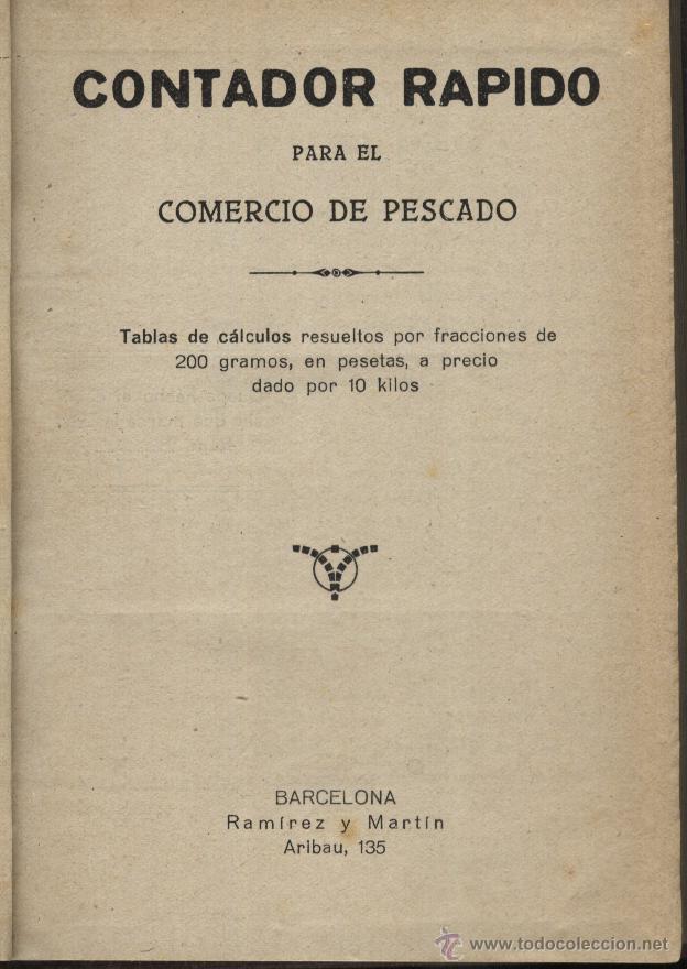 Libros de segunda mano: CONTADOR RAPIDO PARA EL COMERCIO DE PESCADO. - Foto 1