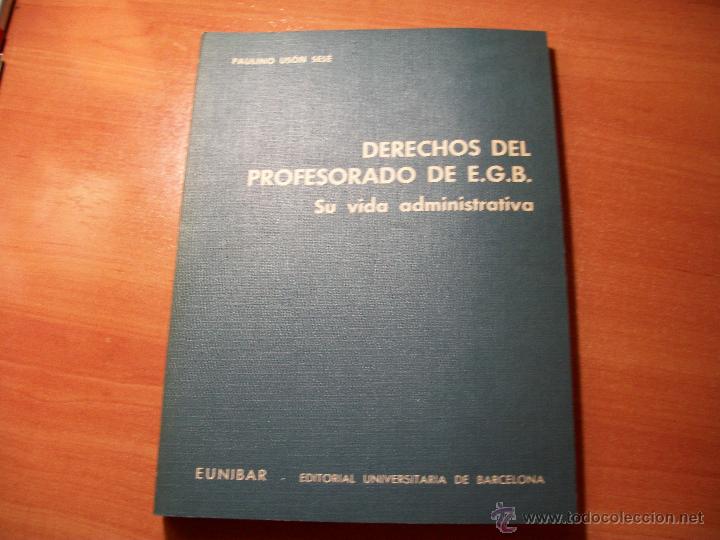 Libros de segunda mano: DERECHOS del Profesorado de E.G.B. - Foto 1