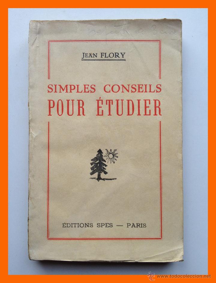 Libros de segunda mano: Simples conseils pour etudier - Jean Flory - Foto 1