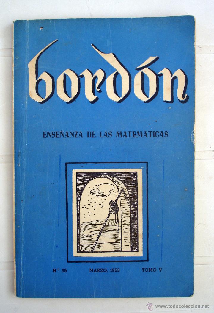 Second hand books: Bord&oacute;n. Ense&ntilde;anza de las matem&aacute;ticas. Misiones pedag&oacute;gicas. N&ordm; 35, 1953.
