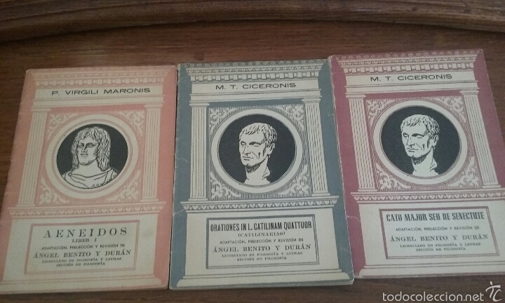 Libros de segunda mano: 3 libretos de &Aacute;ngel Benito y Duran Aeneidos Catilinarias Caro Mayor seu de senectute