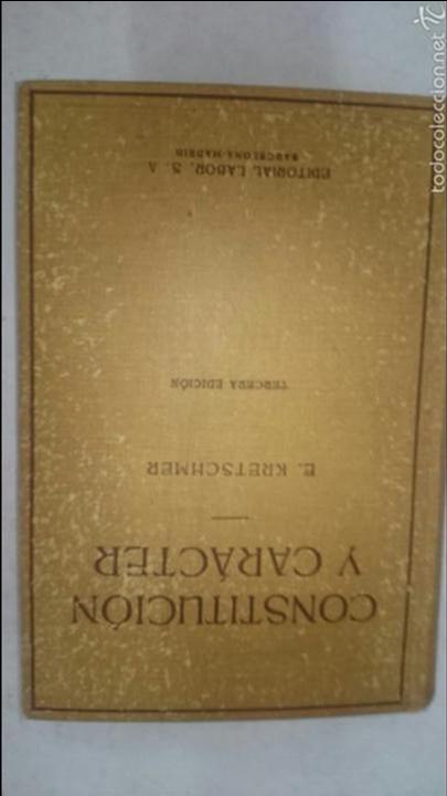 Libros de segunda mano: Constituci&oacute;n y Caracter