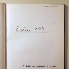 Libros de segunda mano: MARTORELL, MARIA - TREBALLS D'ESTIU 4T - 1975. TREBALLS DE VACANCES CORRESPONENTS A QUART NIVELL. Lote 66065954