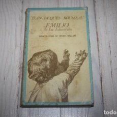 Libros de segunda mano: EMILO O DE LA EDUCACIÓN - ROUSSEAU - CLÁSICOS - PEDAGOGÍA