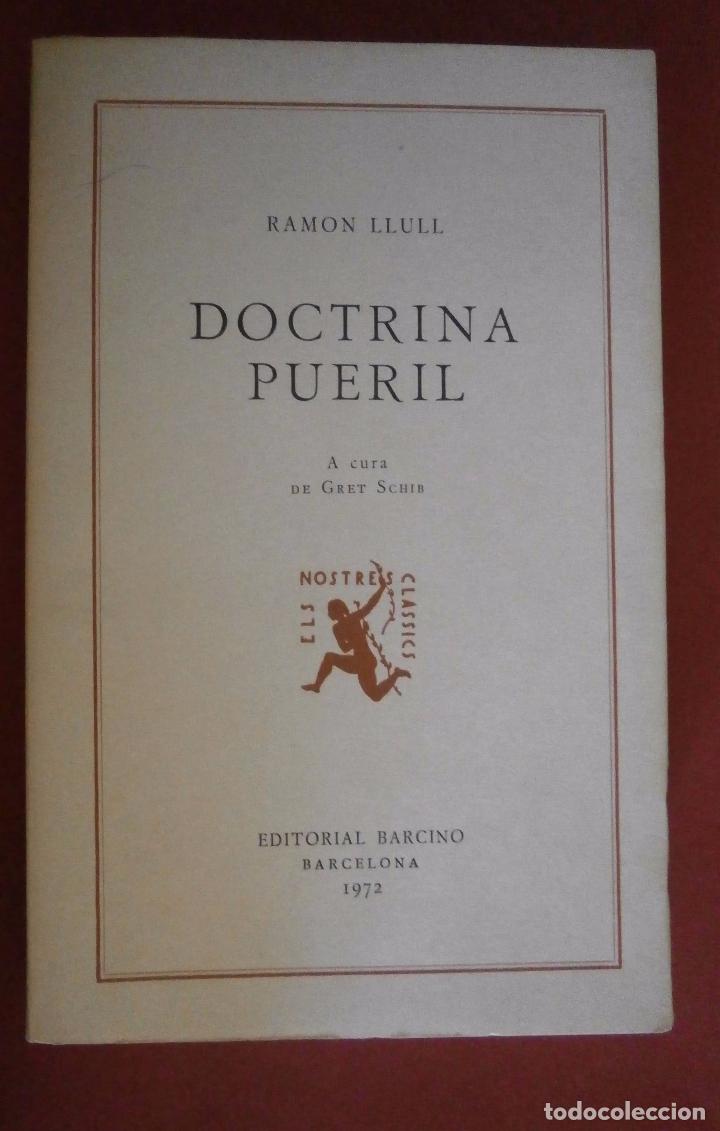 Libros de segunda mano: Doctrina pueril. Ramon Llull - Foto 1