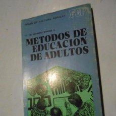 Libros de segunda mano: MÉTODOS DE EDUCACIÓN PARA ADULTOS / TOMO I - Mª DEL SAGRARIO RAMIREZ - EDITORIAL MARSIEGA - 1972. Lote 101120259