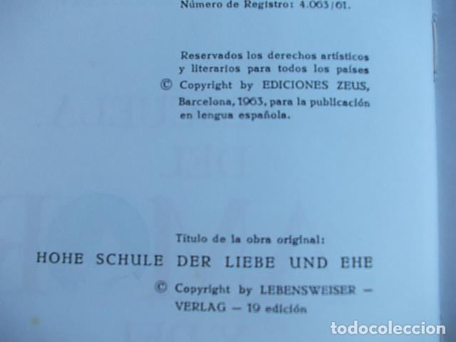 Libros de segunda mano: Escuela del amor y del matrimonio - Foto 2