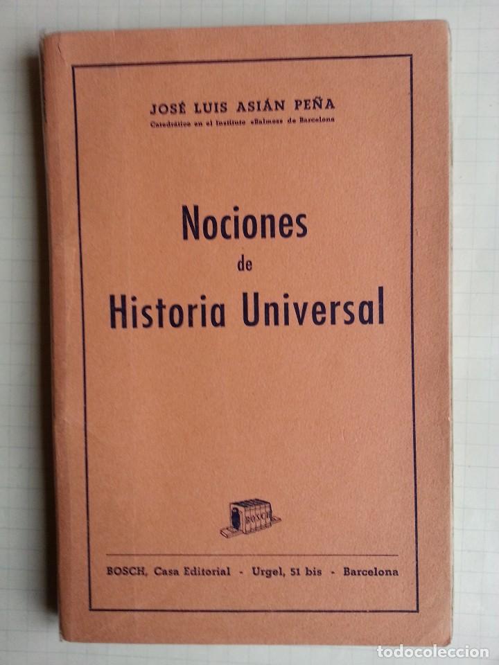 Libros de segunda mano: NOCIONES DE HISTORIA UNIVERSAL - 1950 . - Foto 1