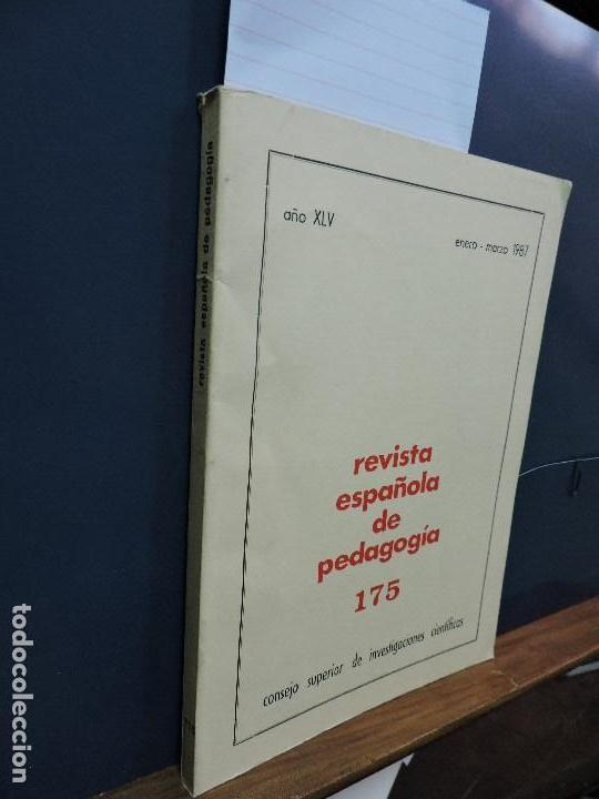 Libros de segunda mano: Revista Espa&ntilde;ola de Pedagog&iacute;a, n&ordm;175. A&ntilde;o XLV. Enero-marzo 1987