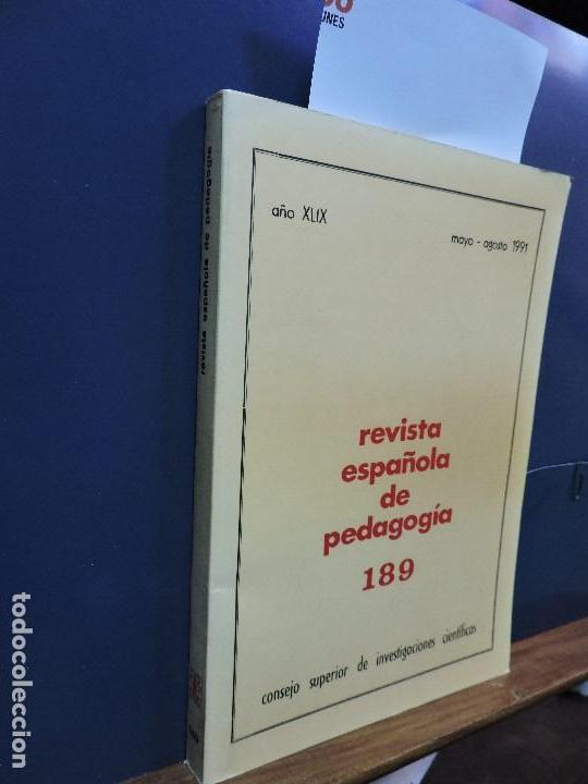 Libros de segunda mano: Revista Espa&ntilde;ola de Pedagog&iacute;a, n&ordm;189. A&ntilde;o XLIX. Mayo-agosto 1991