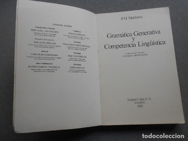 Libros de segunda mano: GRAMATICA GENERATIVA, COMPETENCIA LINGUISTICA - Foto 2