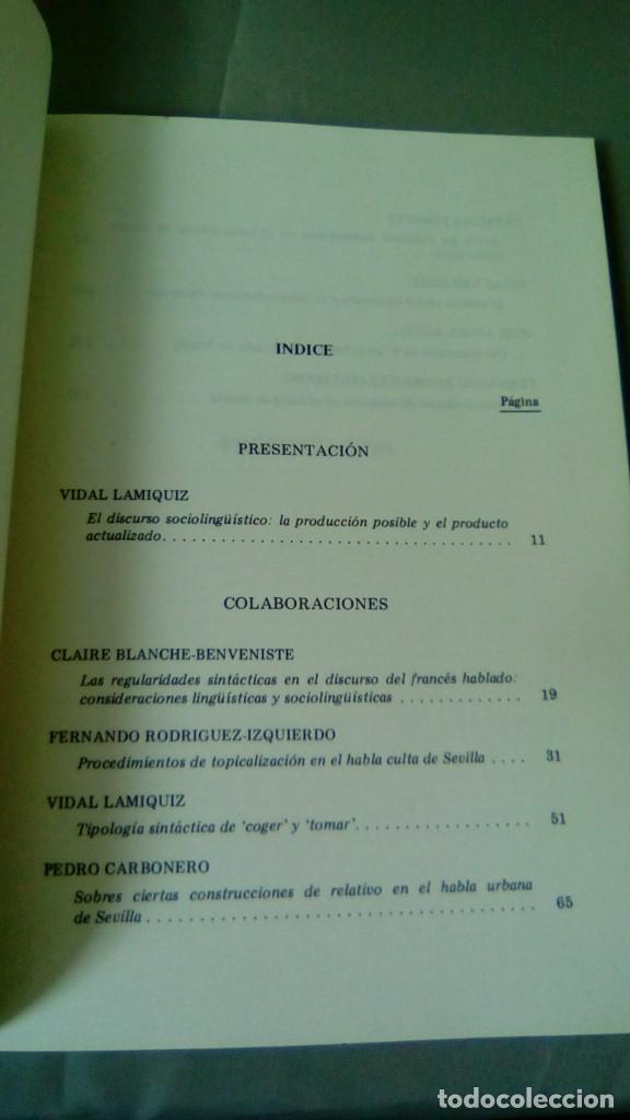 Libros de segunda mano: EL DISCURSO SOCIOLING&Uuml;ISTICO - Foto 3
