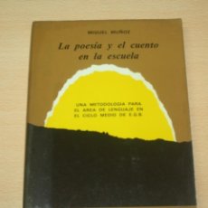 Libros de segunda mano: LA POESÍA Y EL CUENTO EN LA ESCUELA - MIGUEL MUÑOZ - CONSEJERÍA DE EDUCACIÓN Y JUVENTUD. Lote 139757350